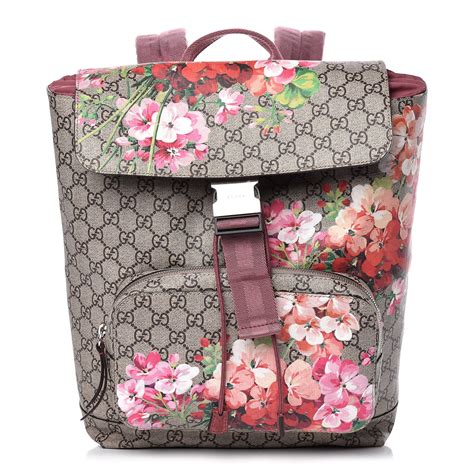 gucci gg supreme monogram blooms print|Gucci monogram backpack.